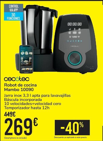 Carrefour Cecotec Robot de cocina mambo 10090 oferta