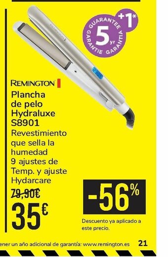 Carrefour Remington Plancha de pelo Hydraluxe S8901 oferta