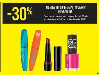 Carrefour En Maquillaje Rimmel, Revlon y Meybelline oferta