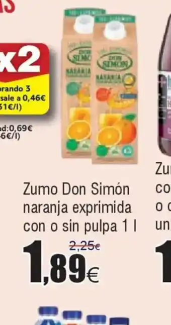 FROIZ Zumo Don Simón naranja exprimida con o sin pulpa oferta