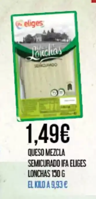 Claudio Queso mezcla semicurado ifa eliges lonchas oferta