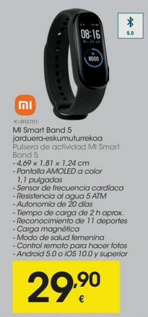 Eroski Mi smart band 5 oferta