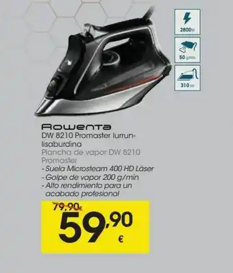 Eroski Plancha de vapor dw 8210 promaster oferta