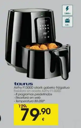 Eroski Freidora sin aceite airfry f1300d oferta