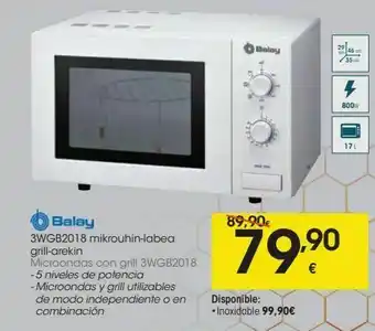Eroski Microondas con grill 3wgb2018 oferta