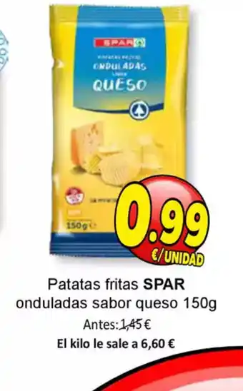 SPAR SPAR Patatas fritas onduladas sabor queso oferta