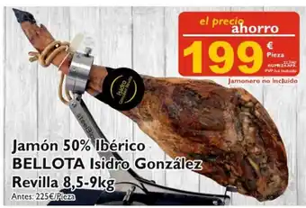 Cash Ecofamilia Bellota Jamón 50% Ibérico Isidro González Revilla 8,5-9kg oferta