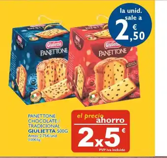 Cash Ecofamilia Giulietta Panettone Chocolate/Tradicional 500g oferta