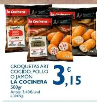 La Cocinera Croquetas Art Cocido, Pollo O Jamón 500gr