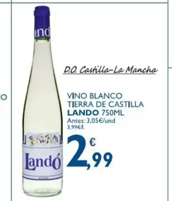 Cash Ecofamilia Lando Vino Blanco Tierra de Castilla 750ml oferta
