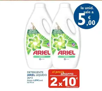 Cash Ecofamilia Ariel Detergente Liquido 26+3 oferta
