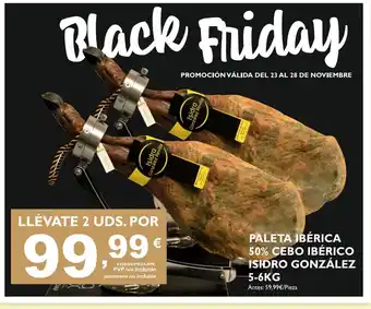 Cash Ecofamilia Paleta Ibérica 50% Cebo Ibérico Isidro González 5-6kg oferta