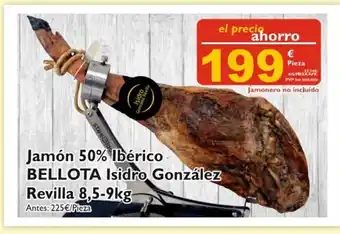 Supermercados La Despensa Bellota Jamón 50% Ibérico Isidro González Revilla 8,5-9kg oferta