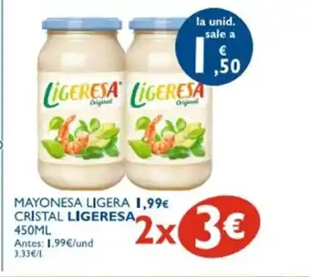 Supermercados La Despensa Ligeresa Mayonesa Ligera Cristal 450ml oferta
