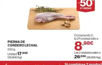 Supercor Pierna de cordero lechal oferta