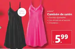 Lidl ESMARA Camisón de satén oferta