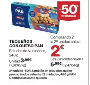 Supercor PAN Tequeños con queso oferta