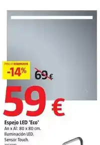 Bauhaus Espejo led 'eco' oferta