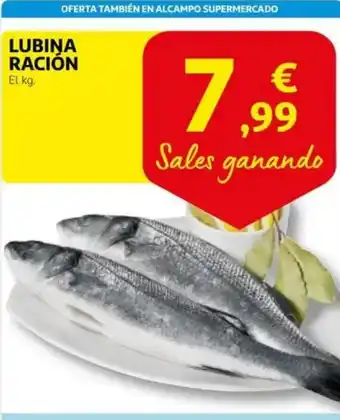 Alcampo Lubina racion oferta