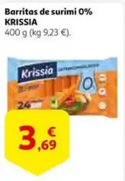 Alcampo KRISSIA Barritas de surimi 0% oferta