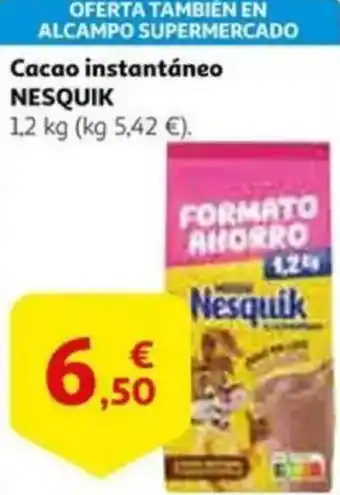 Alcampo NESQUIK Cacao instantáneo oferta