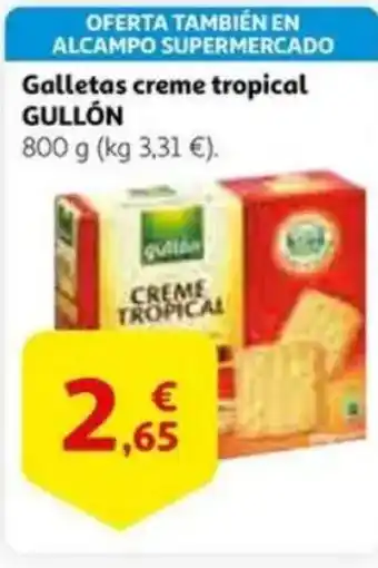 Alcampo GULLÓN Galletas creme tropical oferta