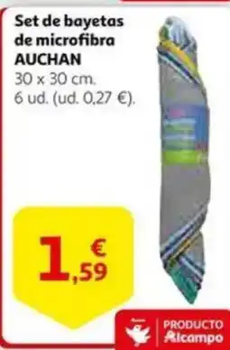 Alcampo AUCHAN Set de bayetas de microfibra oferta