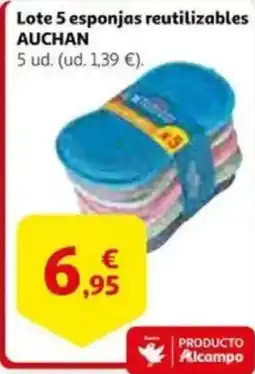 Alcampo AUCHAN Lote 5 esponjas reutilizables oferta