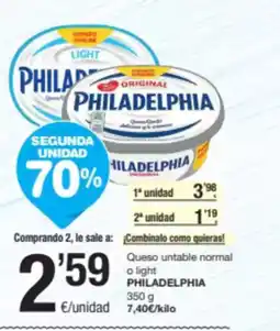 SPAR Fragadis PHILADELPHIA Queso untable normal o light oferta