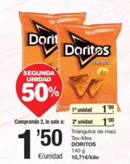 SPAR Fragadis DORITOS Triángulos de maiz Tex-Mex oferta