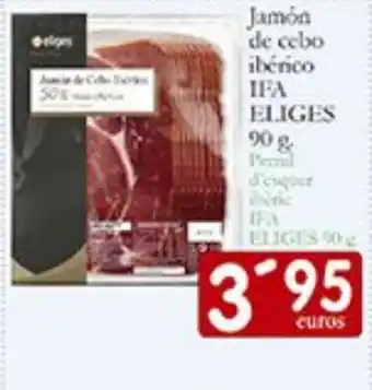 Supermercados Bip Bip IFA ELIGES Jamón de cebo ibérico oferta