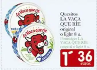 Supermercados Bip Bip LA VACA QUE RIE Quesitos original o light 8 oferta