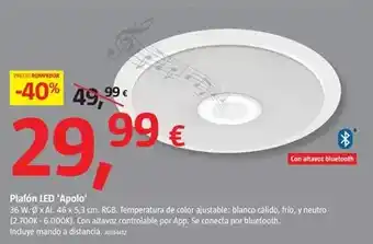 Bauhaus Plafon led 'apolo' oferta