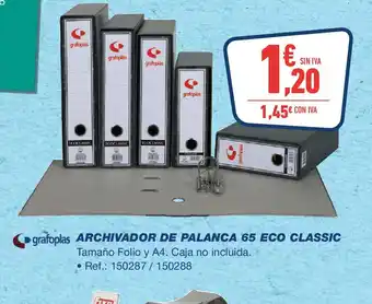 Bureau Vallée Archivador de palanca 65 eco classic oferta