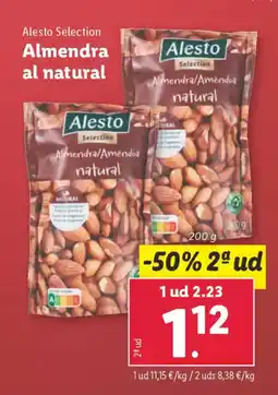 Lidl ALESTO SELECTION Almendra al natural oferta