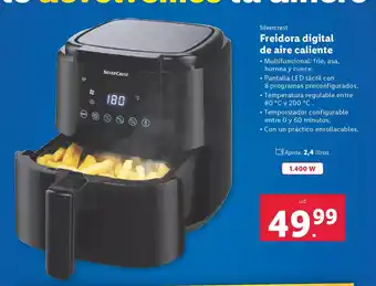 Lidl SILVERCREST Freidora digital de aire caliente oferta