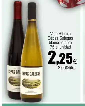 FROIZ Vino Ribeiro Cepas Galegas blanco o tinto oferta