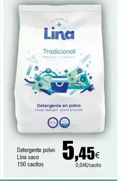 FROIZ Detergente polvo Lina saco 150 cacitos oferta