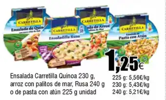 FROIZ Ensalada Carretilla Quinoa arroz con palitos de mar Rusa o de pasta con atun oferta