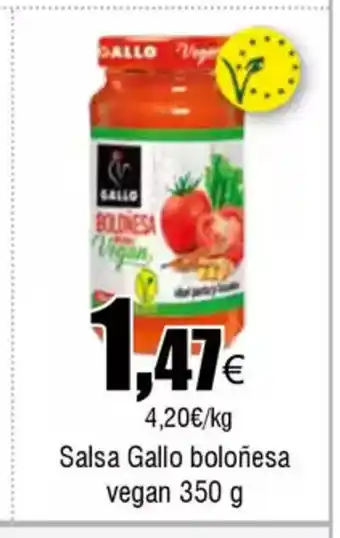 FROIZ Salsa Gallo boloñesa vegan oferta