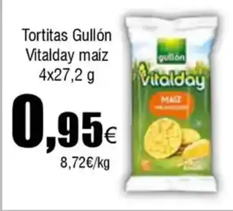 FROIZ Tortitas Gullón Vitalday maíz oferta