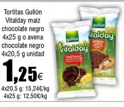 FROIZ Tortitas Gullón Vitalday maíz chocolate negro oferta