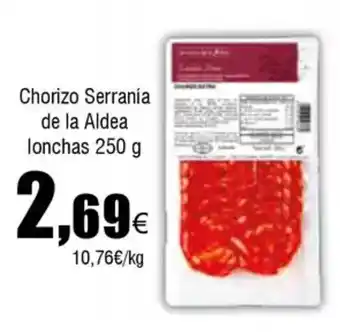 FROIZ Chorizo Serranía de la Aldea lonchas oferta