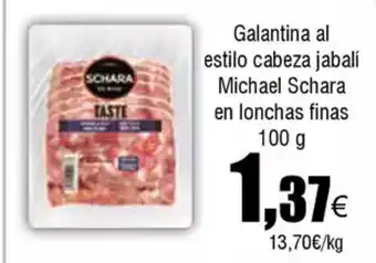 FROIZ Galantina al estilo cabeza jabalí Michael Schara en lonchas finas oferta