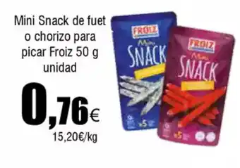 FROIZ FROIZ Mini Snack de fuet o chorizo para picar oferta