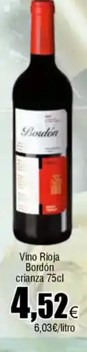 FROIZ Vino Rioja Bordón crianza oferta