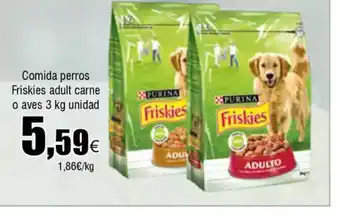 FROIZ Comida perros Friskies adult carne o aves oferta