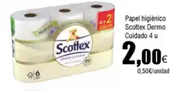 FROIZ Papel higiénico Scottex Dermo Cuidado 4 u oferta