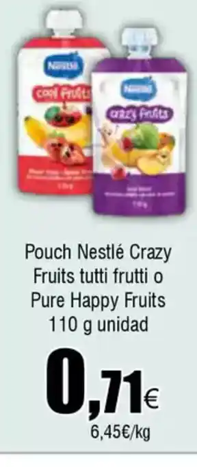 FROIZ Pouch Nestlé Crazy Fruits tutti frutti o Pure Happy Fruits oferta