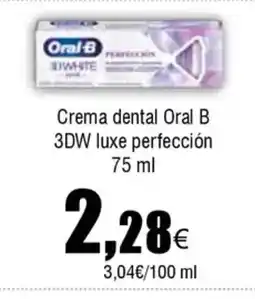 FROIZ Crema dental Oral B 3DW luxe perfección oferta